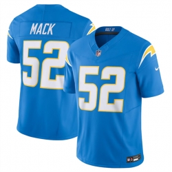Men Los Angeles Chargers 52 Khalil Mack Blue 2023 F U S E  Vapor Untouchable Limited Stitched Jersey