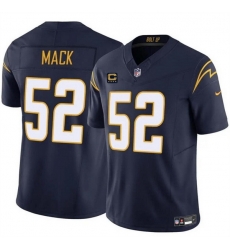 Men Los Angeles Chargers 52 Khalil Mack Navy 2024 F U S E  With 4 Star C Patch Vapor Untouchable Limited Stitched Jersey