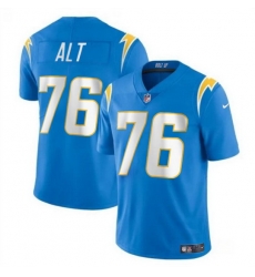 Men Los Angeles Chargers 76 Joe Alt Light Blue 2024 Draft Vapor Limited Stitched Football Jersey