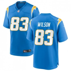 Men Los Angeles Chargers 83 Pokey Wilson Blue Stitched Game Jersey