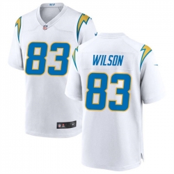 Men Los Angeles Chargers 83 Pokey Wilson White Stitched Game Jersey