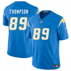 Men Los Angeles Chargers  89 Brenen Thompson Blue 2026 F U S E  Vapor Limited Stitched Football Jersey