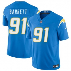Men Los Angeles Chargers  91 Nick Barrett Blue 2026 F U S E  Vapor Limited Stitched Football Jersey