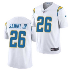 Men Nike Los Angeles Chargers Asante Samuel Jr. #26 White Vapor Limited Jersey