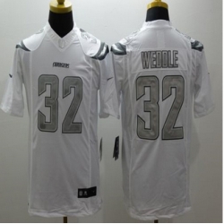 New San Diego Chargers #32 Eric Weddle White Mens Stitched NFL Limited Platinum Jersey