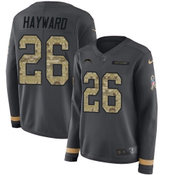 Nike Chargers #26 Casey Hayward Anthracite Salute to Service