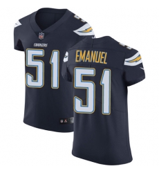 Nike Chargers #51 Kyle Emanuel Navy Blue Team Color Mens Stitched NFL Vapor Untouchable Elite Jersey