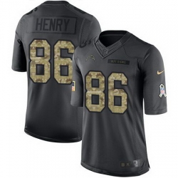 Nike Chargers #86 Hunter Henry Black Mens Stitched NFL Limited 2016 Salute to Service Jersey