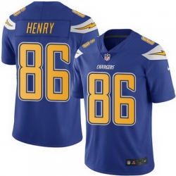 Nike Chargers #86 Hunter Henry Electric Blue Mens Stitched NFL Limited Rush Jersey