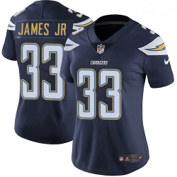 Chargers #33 Derwin James Jr Navy Blue Team Color Women Stitched Football Vapor Untouchable Limited Jersey