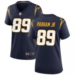 Women Los Angeles Chargers 89 Donald Parham Jr Navy Stitched Game Jersey  Run Small