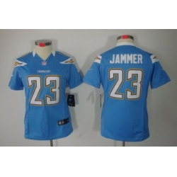 Women Nike San Diego Chargers #23 Quentin Jamme Light Blue Color[Women Limited Jerseys]