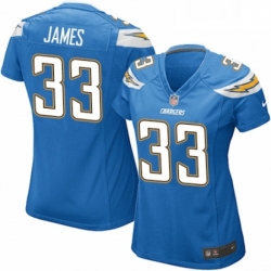 Womens Nike Los Angeles Chargers 33 Derwin James Game Electric Blue Alternate NFL Jersey