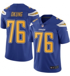 Nike Chargers #76 Russell Okung Electric Blue Youth Stitched NFL Limited Rush Jersey