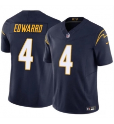 Youth Los Angeles Chargers 4 Gus Edwards Navy 2024 F U S E Vapor Untouchable Limited Stitched Jersey