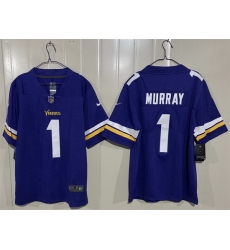 Men Minnesota Vikings  1 Kyler Murray Purple 2026 Vapor Untouchable Limited Stitched Jersey