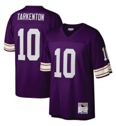 Men Minnesota Vikings  10 Fran Tarkenton Purple Stitched Football Jersey