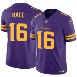 Men Minnesota Vikings 16 Jaren Hall Purple 2023 F U S E  Vapor Untouchable Color RushLimited Stitched Jersey