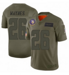 Men Minnesota Vikings 26 Trae Waynes Limited Camo 2019 Salute to Service Football Jersey