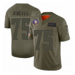 Men Minnesota Vikings 75 Brian ONeill Limited Camo 2019 Salute to Service Football Jersey