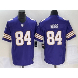 Men Minnesota Vikings 84 Randy Moss Purple 2023 F U S E  Vapor Untouchable Limited Stitched Jersey