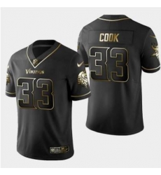 Men Nike Vikings #33 Dalvin Cook Golden Edition Jersey