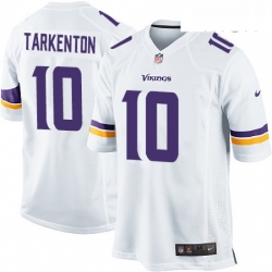 Mens Nike Minnesota Vikings 10 Fran Tarkenton Game White NFL Jersey