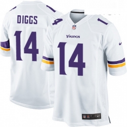 Mens Nike Minnesota Vikings 14 Stefon Diggs Game White NFL Jersey