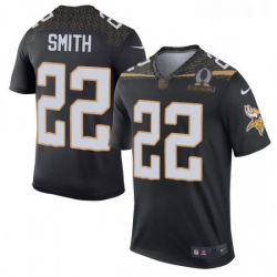 Mens Nike Minnesota Vikings 22 Harrison Smith Elite Black Team Irvin 2016 Pro Bowl NFL Jersey