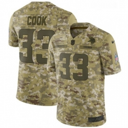 Mens Nike Minnesota Vikings 33 Dalvin Cook Limited Camo 2018 Salute to Service NFL Jersey