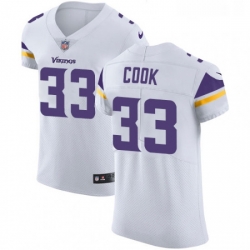 Mens Nike Minnesota Vikings 33 Dalvin Cook White Vapor Untouchable Elite Player NFL Jersey