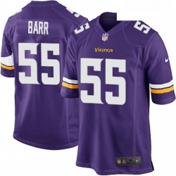 Mens Nike Minnesota Vikings 55 Anthony Barr Game Purple Team Color NFL Jersey