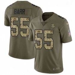 Mens Nike Minnesota Vikings 55 Anthony Barr Limited OliveCamo 2017 Salute to Service NFL Jersey