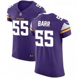 Mens Nike Minnesota Vikings 55 Anthony Barr Purple Team Color Vapor Untouchable Elite Player NFL Jersey