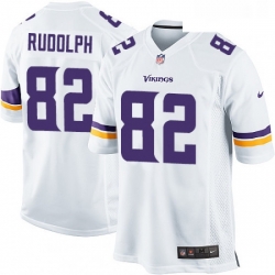 Mens Nike Minnesota Vikings 82 Kyle Rudolph Game White NFL Jersey