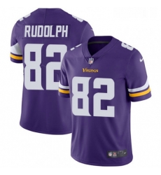 Mens Nike Minnesota Vikings 82 Kyle Rudolph Purple Team Color Vapor Untouchable Limited Player NFL Jersey