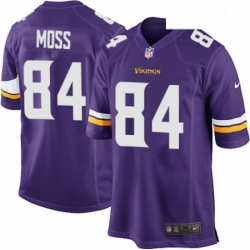 Mens Nike Minnesota Vikings 84 Randy Moss Game Purple Team Color NFL Jersey