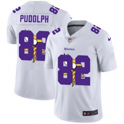 Minnesota Vikings 82 Kyle Rudolph White Men Nike Team Logo Dual Overlap Limited NFL Jersey