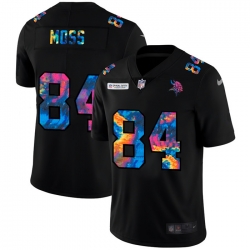 Minnesota Vikings 84 Randy Moss Men Nike Multi Color Black 2020 NFL Crucial Catch Vapor Untouchable Limited Jersey