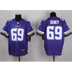 New Minnesota Vikings #69 Dewey Purple Team Color Men Stitched NFL Elite jersey