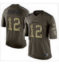 Nike Minnesota Vikings #12 Charles Johnson Green Mens Stitched NFL Limited Salute to Service Jersey