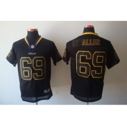 Nike Minnesota Vikings 69 Jared Allen Black Elite Lights Out NFL Jersey