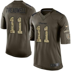 Nike Vikings #11 Laquon Treadwell Green Mens Stitched NFL Limited Salute to Service Jersey