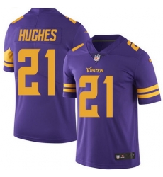 Nike Vikings #21 Mike Hughes Purple Mens Stitched NFL Limited Rush Jersey