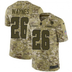 Nike Vikings #26 Trae Waynes Camo Mens Stitched NFL Limited 2018 Salute To Service Jersey