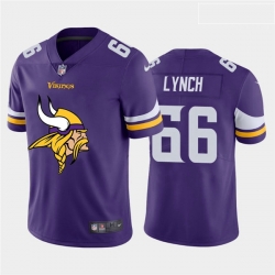 Nike Vikings 66 James Lynch Purple Team Big Logo Vapor Untouchable Limited Jersey