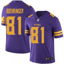 Nike Vikings #81 Moritz Boehringer Purple Mens Stitched NFL Limited Rush Jersey