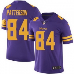 Nike Vikings #84 Cordarrelle Patterson Purple Mens Stitched NFL Limited Rush Jersey