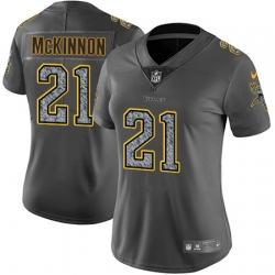 Nike Vikings #21 Jerick McKinnon Gray Static Womens NFL Vapor Untouchable Game Jersey