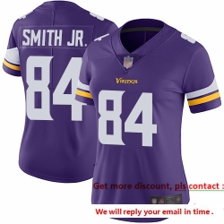 Vikings 84 Irv Smith Jr  Purple Team Color Women Stitched Football Vapor Untouchable Limited Jersey